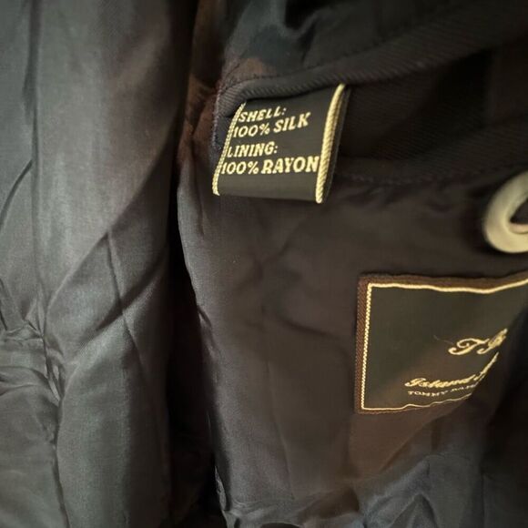 Tommy Bahama Island Soft Silk Jacket Men’s M/46 Notched Collar Three Button Blac - Picture 4 of 11